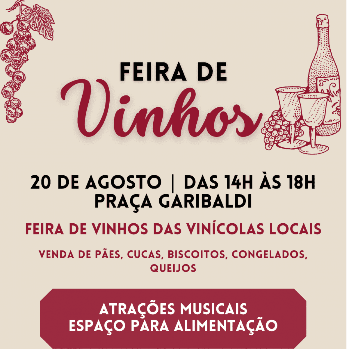 Foto de capa da notícia Feira de vinhos e produtos coloniais atrai a comunidade e visitantes